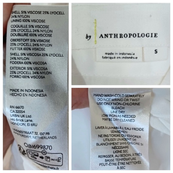 Anthropologie Babydoll Dress V-Neck Ruffled Tiered Cottagecore Flounce Hem Small - Picture 7 of 7